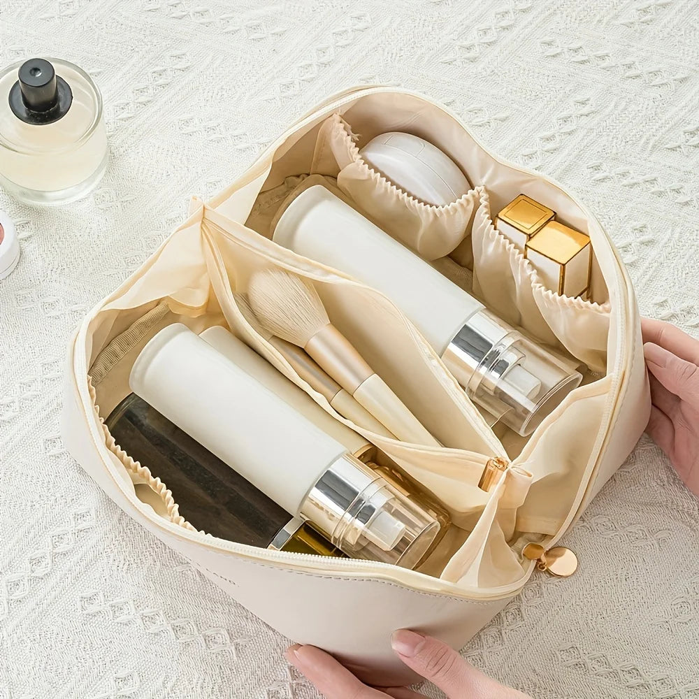 Luxury Makeup Organizer & Toiletry Kit Bag – Travel Cosmetic Case Storage Pouch